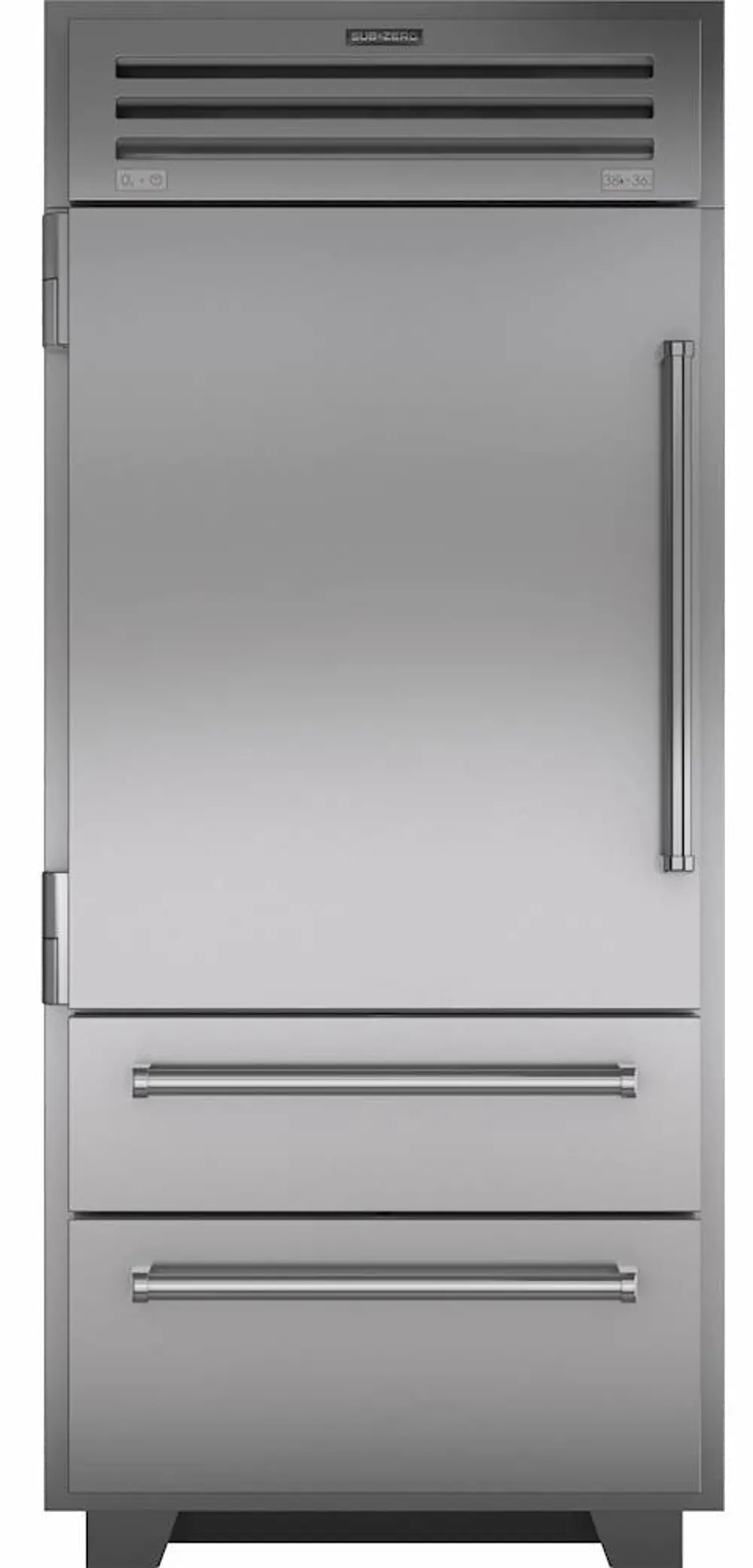 PRO3650/LH Sub-Zero 36 Inch Professional Bottom Freezer Refrigerator - Left Hinge-1