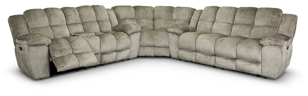 Elton Dove Gray 3 Piece Power Reclining Sectional-1