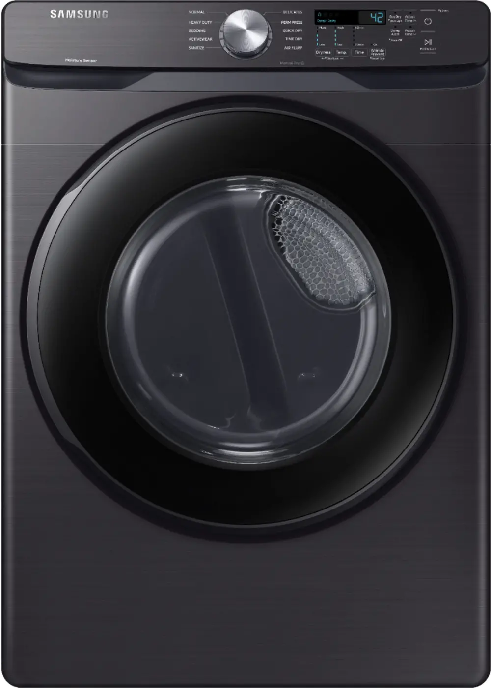 DVE45T6000V Samsung Electric Dryer with Sensor Dry - Black Stainless Steel 7.5 cu. ft.-1