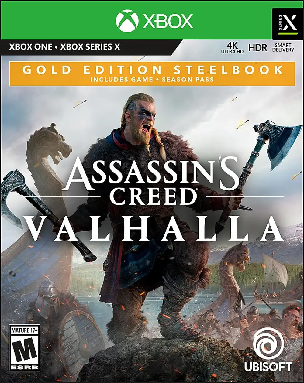 XB1/ASSASSNS.VHLAGLD Assassin's Creed Valhalla Gold Steelbook Edition - Xbox One, Xbox Series X/S-1