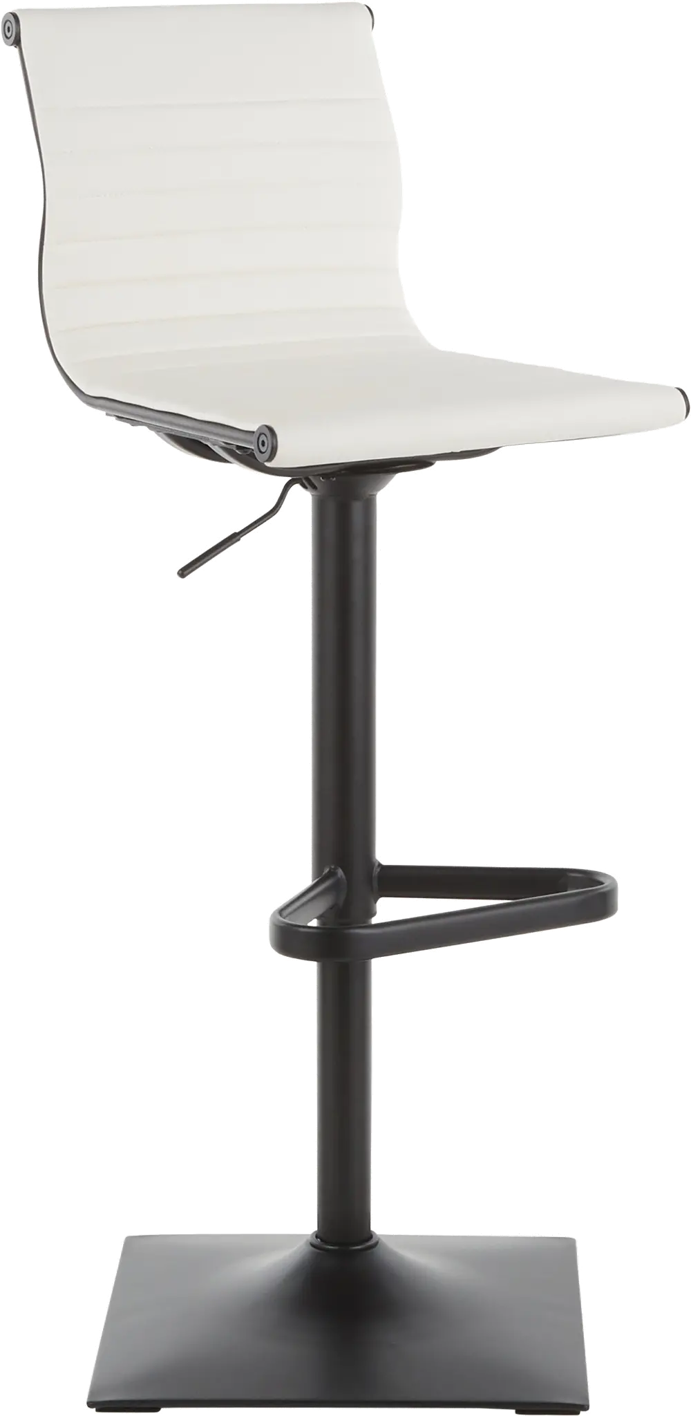 BS-MASTER BKW Masters Black and White Adjustable Swivel Bar Stool-1