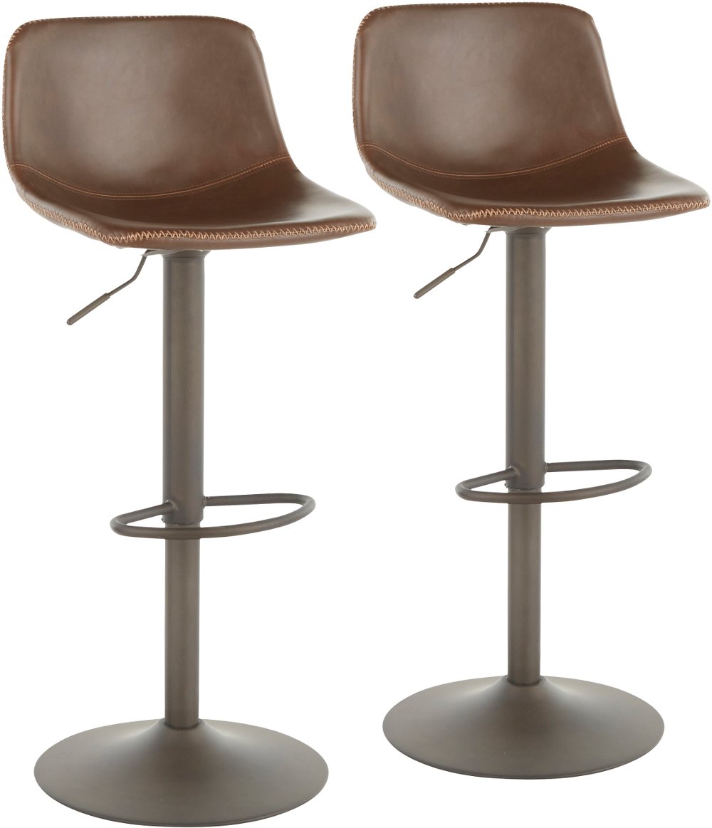 Duke Metal Adjustable Height Swivel Bar Stool, Set of 2