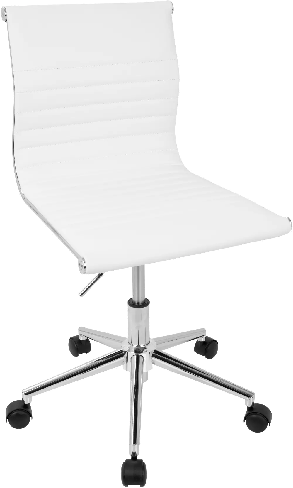 OC-MSTR W White Faux Leather Task Chair - Masters-1