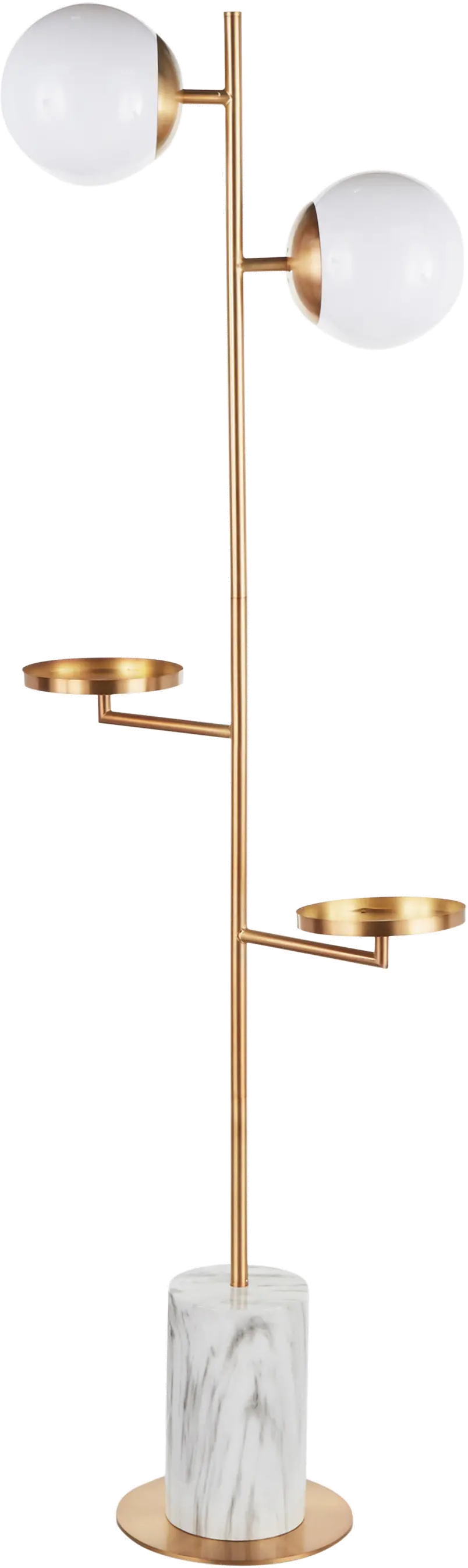 L-BUTLERFLAUWM Contemporary Gold Metal Two Sconce Floor Lamp with sku L-BUTLERFLAUWM