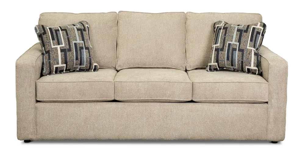 Norris Jute Beige Casual Queen Sleeper Sofa-1