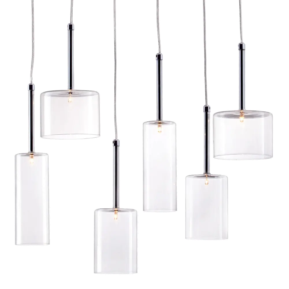 Modern Clear Glass Ceiling Lamp - Hale-1