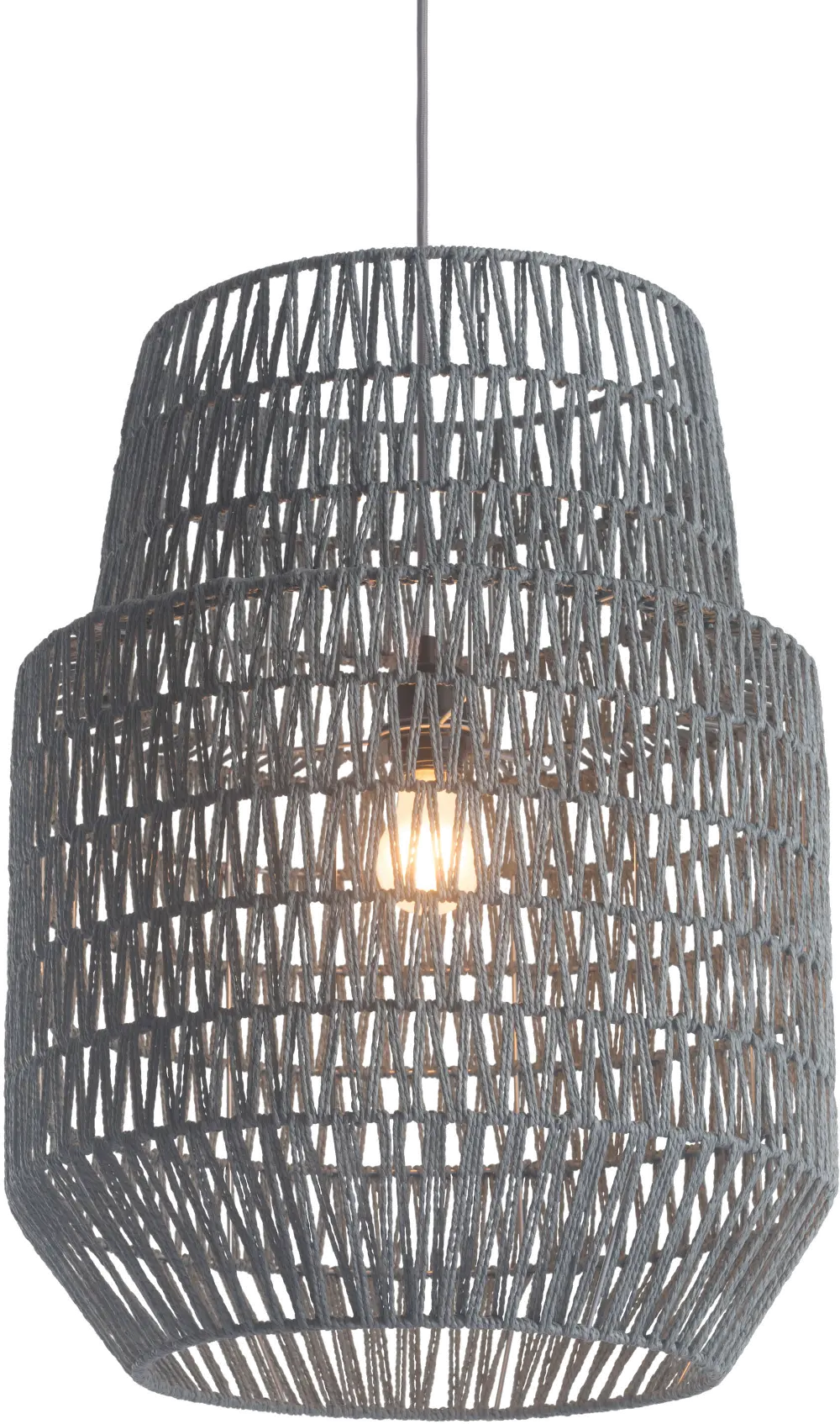 Gray Two Level Bell Shaped Ceiling Lamp - Daydream-1