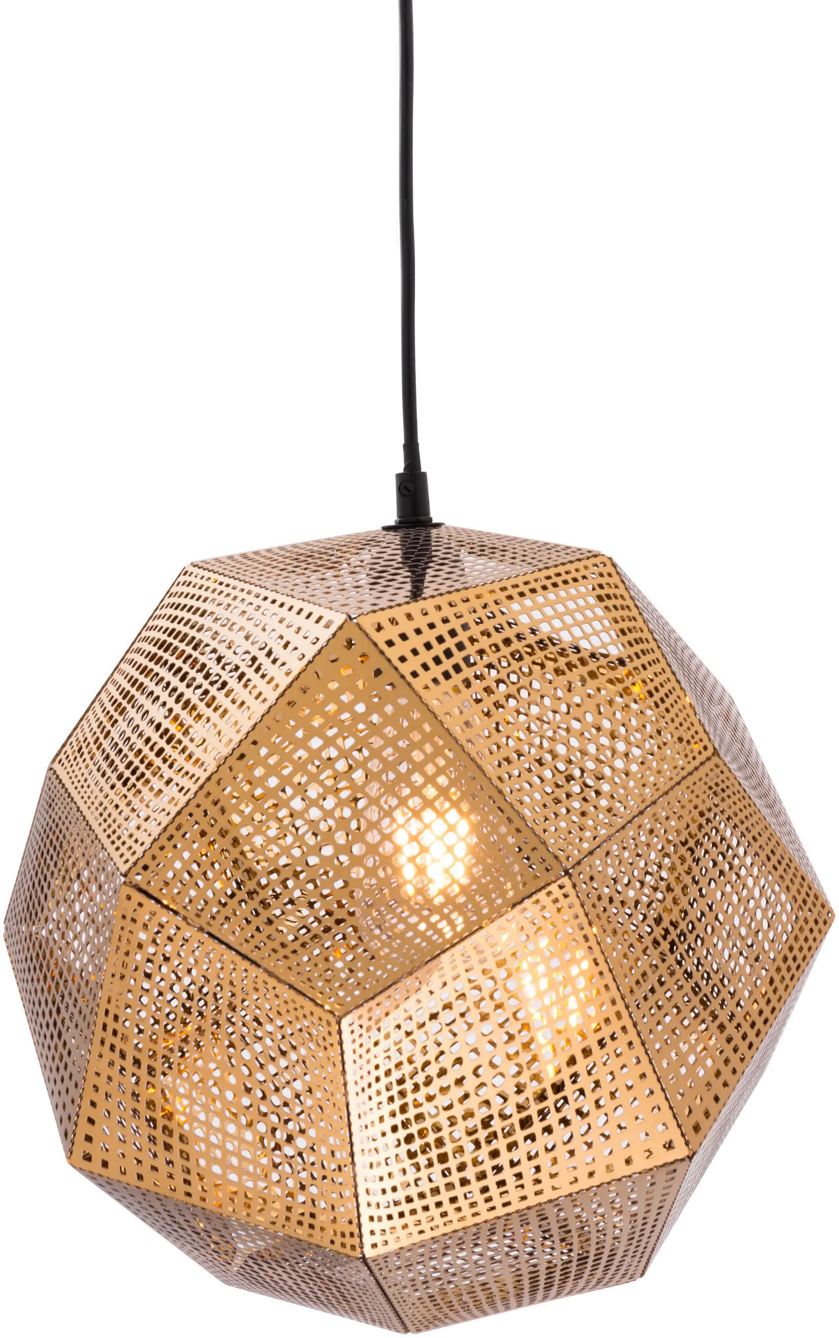 Bald Electroplated Gold Metal Ceiling Lamp