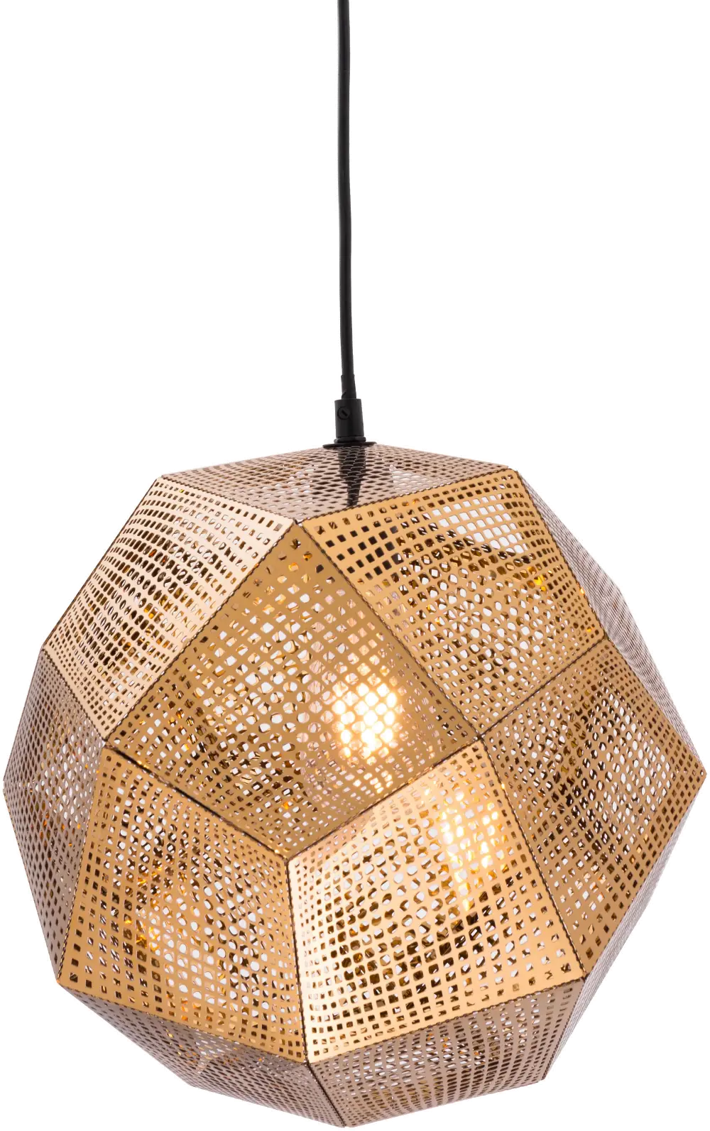 Bald Electroplated Gold Metal Ceiling Lamp-1