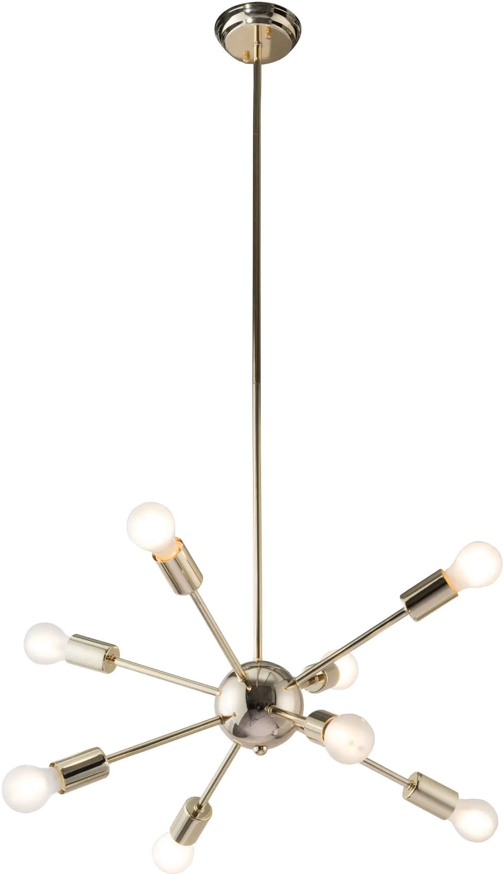 Mid Century Modern Gold Multiple Arm Ceiling Lamp - Pilsner-1