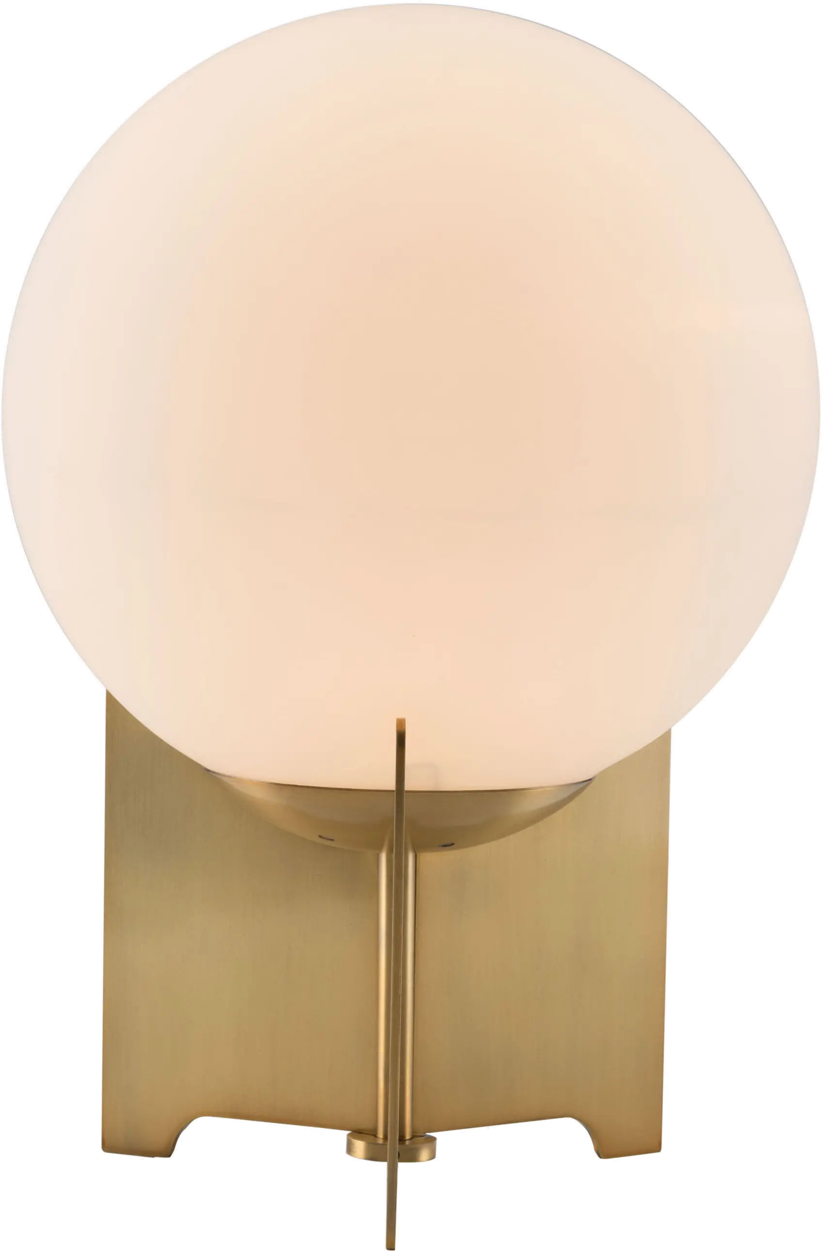 White and Brushed Bronze Table Lamp - Pearl