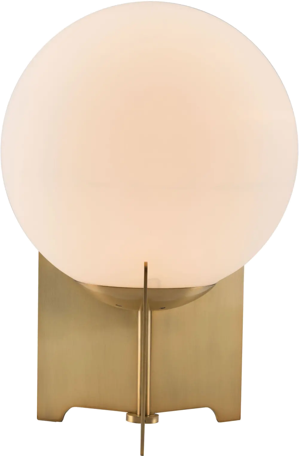 White and Brushed Bronze Table Lamp - Pearl-1