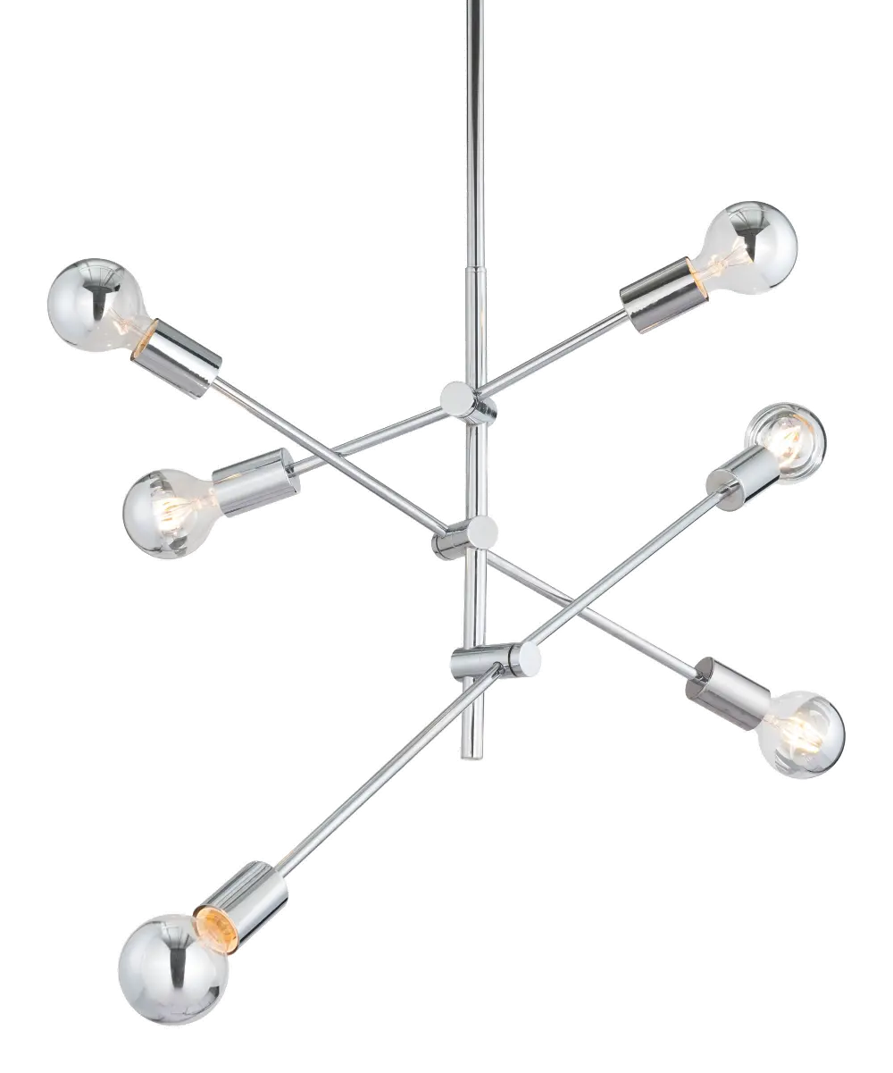 Modern Chrome Ceiling Lamp - Brixton-1
