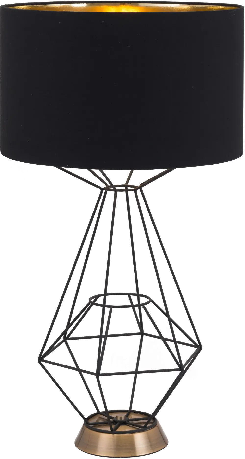 Modern Black Painted Steel Table Lamp - Delancey-1