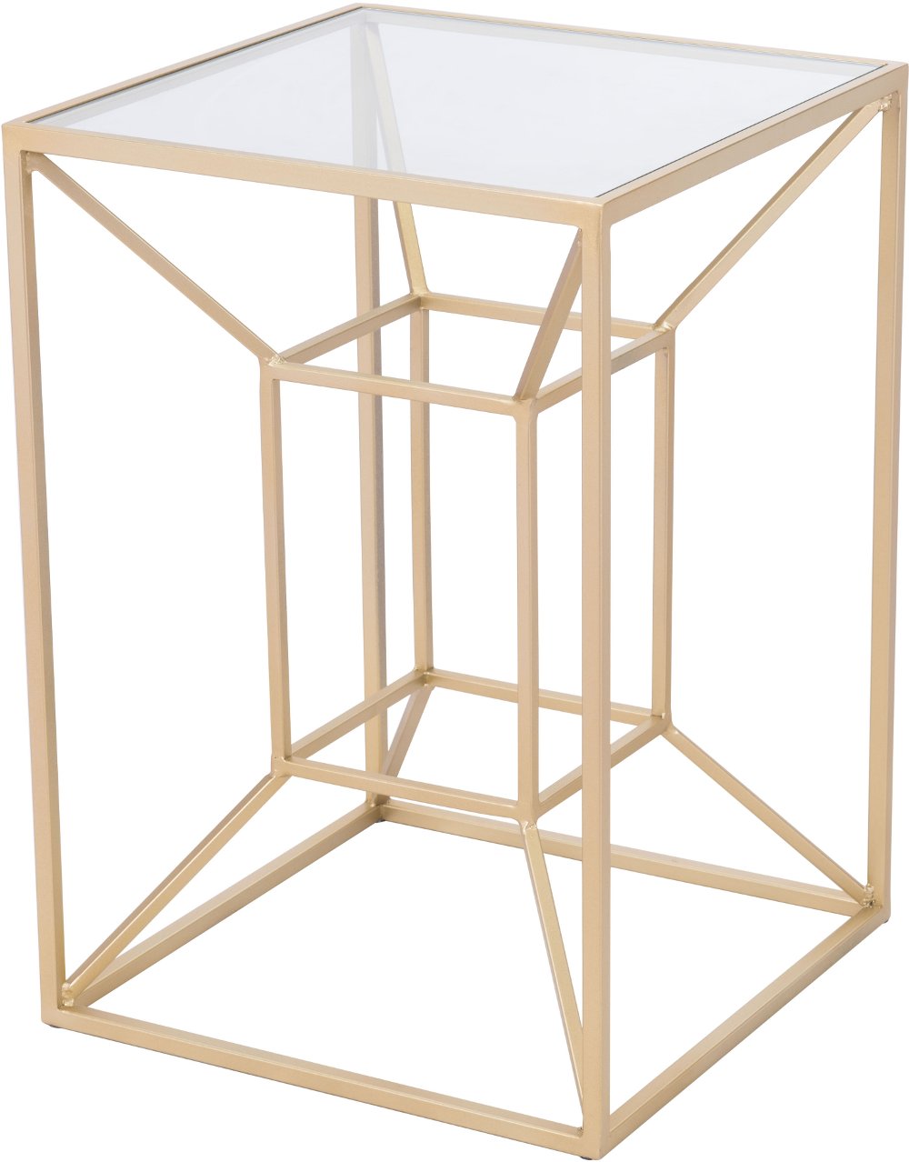 Gold Contemporary End Table - Canyon