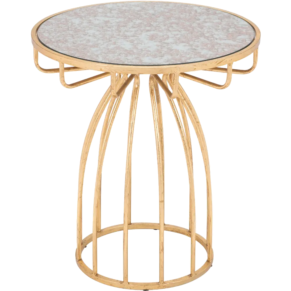 Glam Round End Table - Silo-1