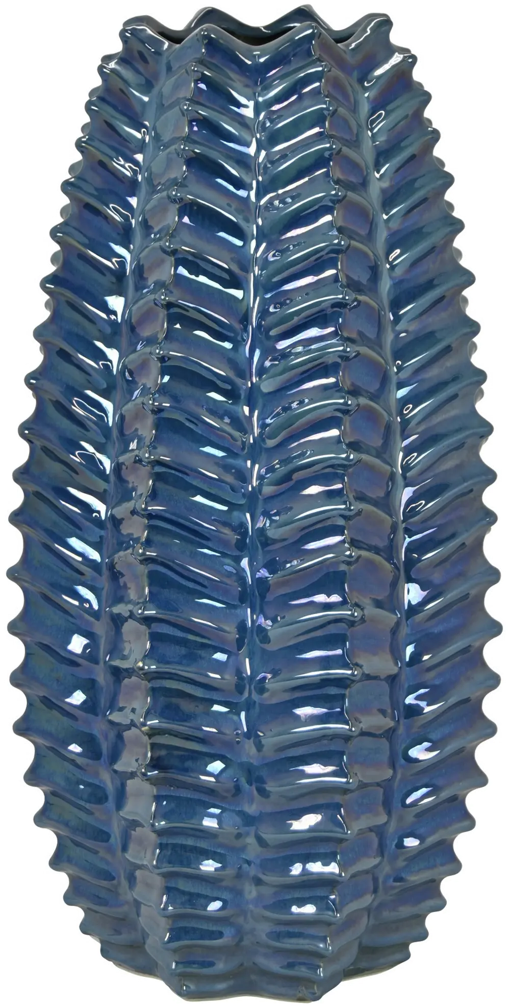 13 Inch Blue Decorative Vase-1