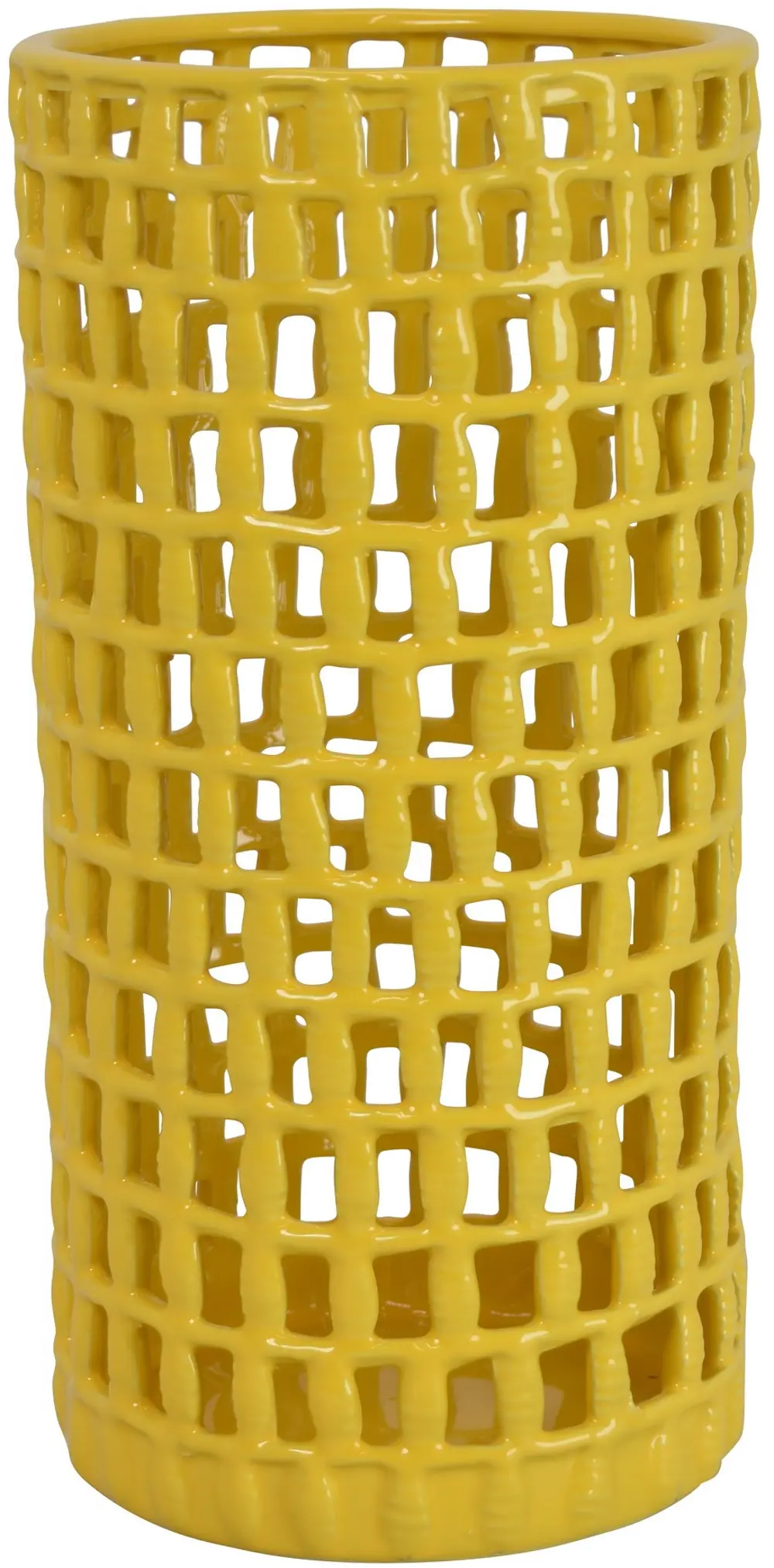 7 Inch Yellow Decorative Vase-1