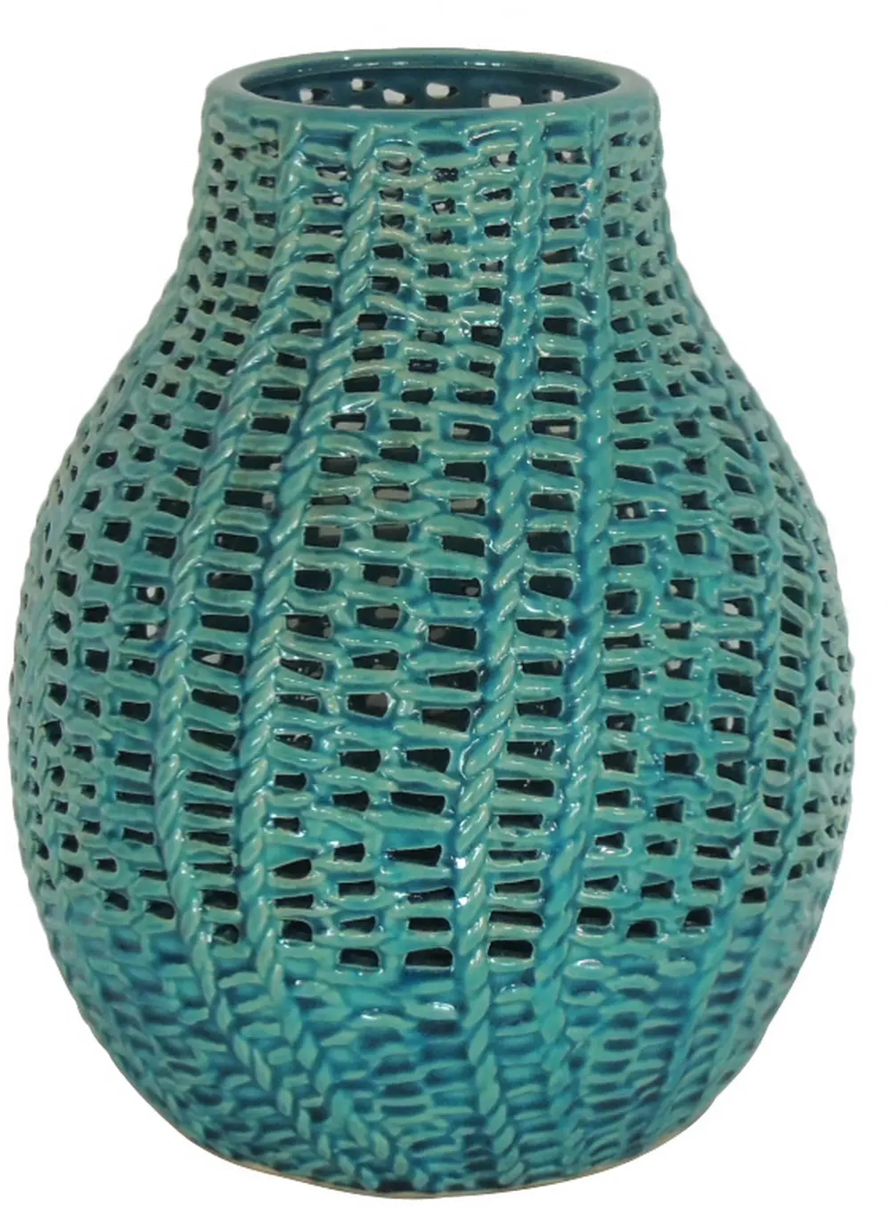 9 Inch Turquoise Decorative Vase-1