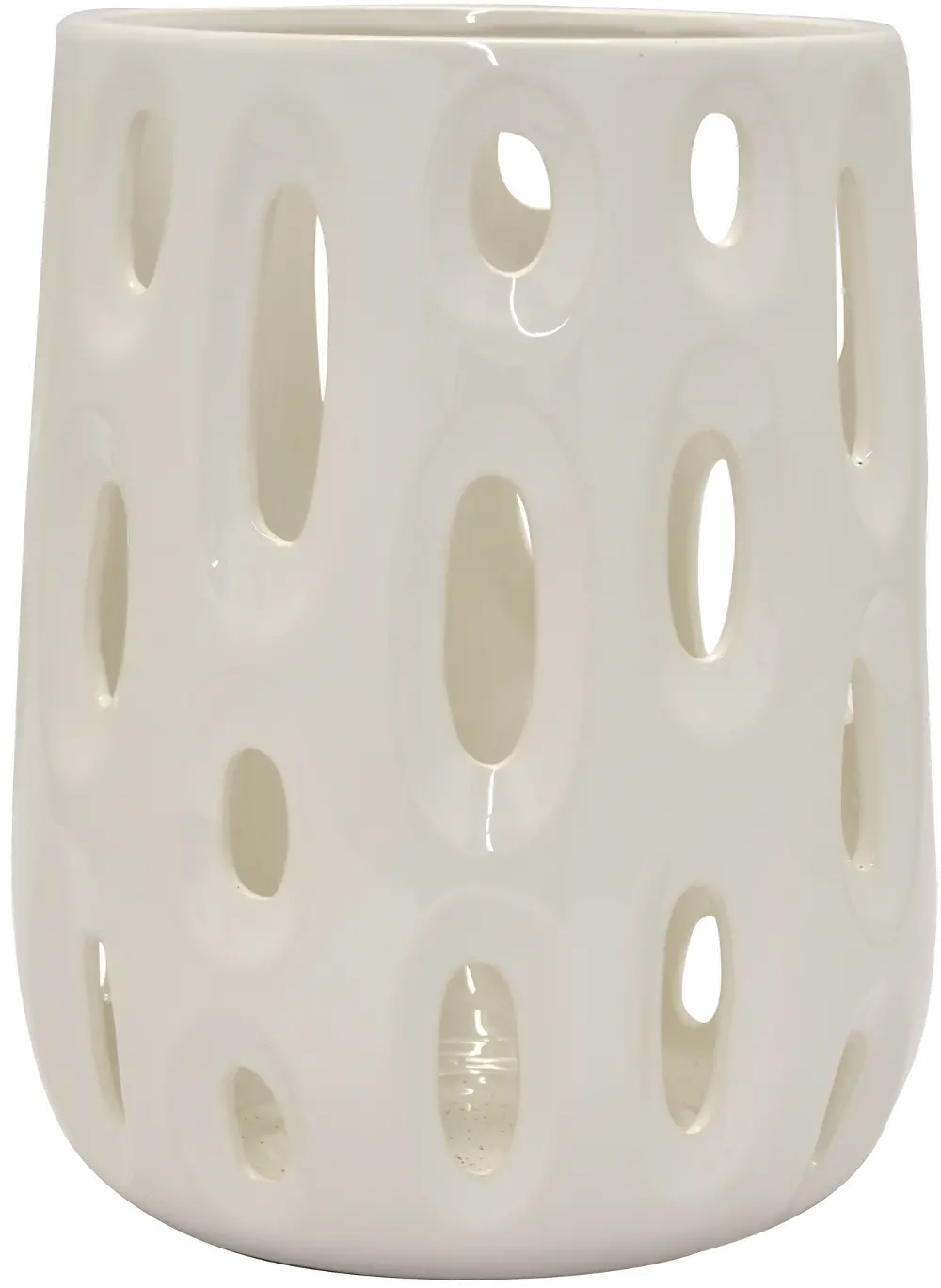 Modern White Pierced Vase-1