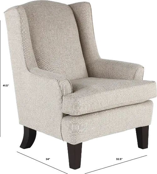 Light gray wingback online chair