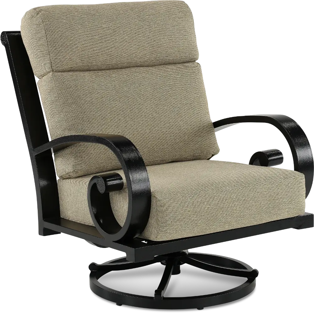 Avila Tan Patio Swivel Chair-1
