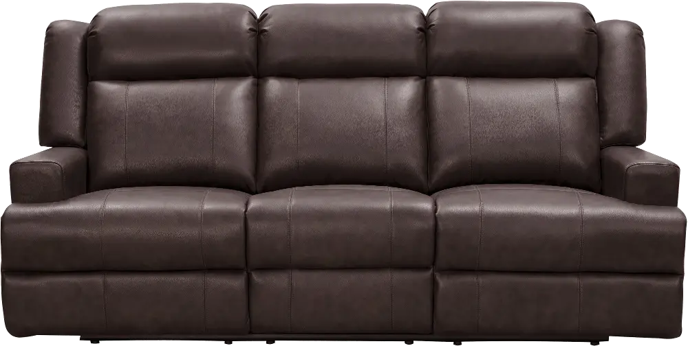 Elliot Dark Brown Leather Power Reclining Sofa-1