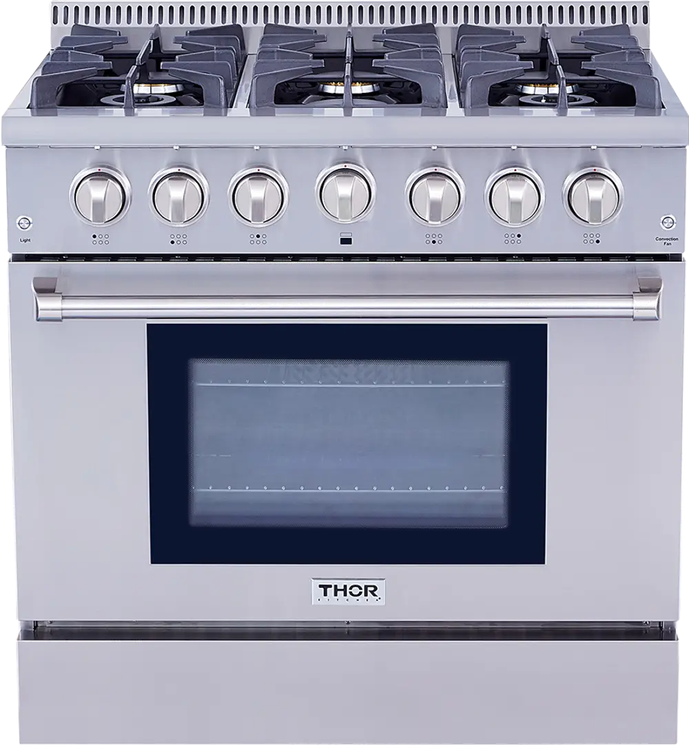 HRG3618U Thor Professional 5.2 cu ft Gas Range - Stainless Steel 36 Inch-1