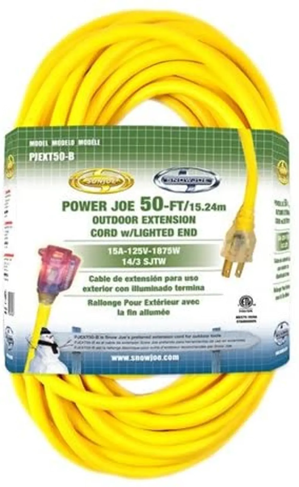 PJEXT50-B Snow Joe 50 ft Extension Cord - Yellow-1