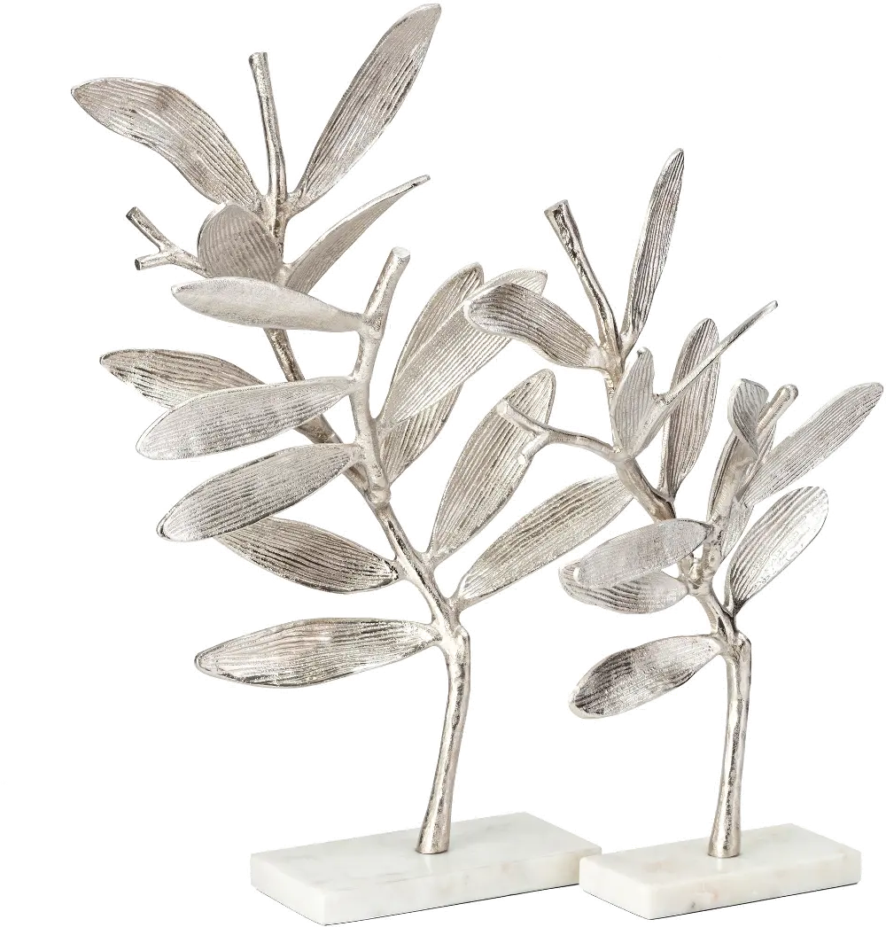 28 Inch Aluminum Leaf Tabletop Statuary-1
