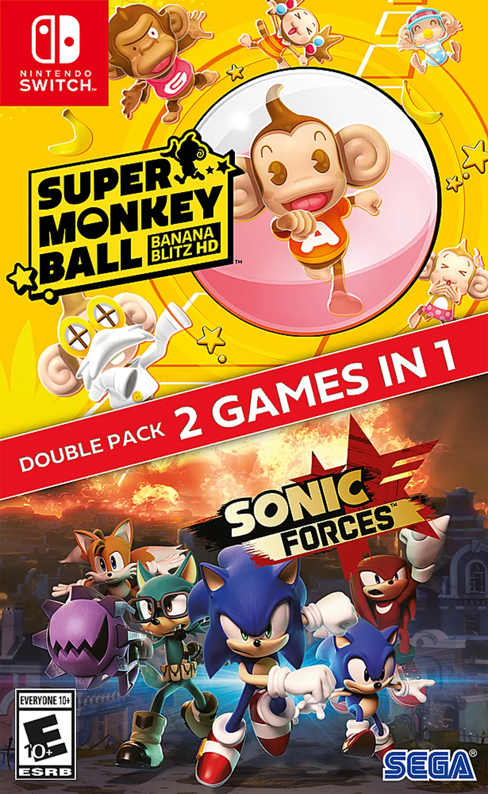 Sonic Forces + Super Monkey Ball Banana Blitz HD Double Pack - Nintendo Switch-1