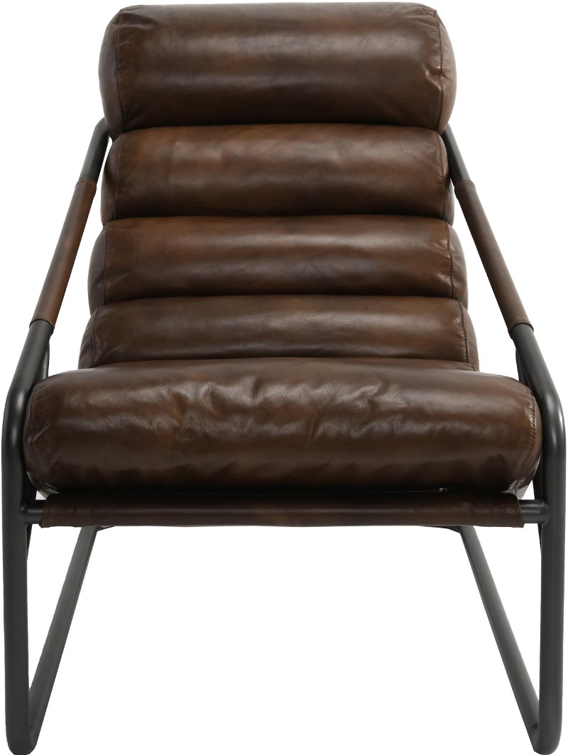 Jackson Brown Leather Accent Chair Rc, Leather Accent Chairs With Ottoman