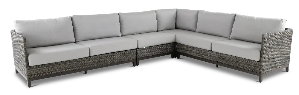Nevis Gray 4 Piece Patio Sectional-1