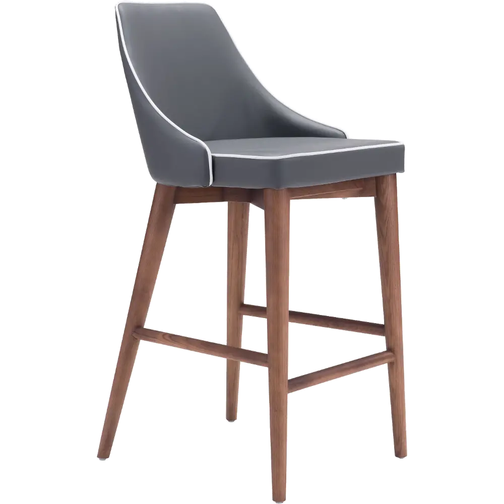 Gray Upholstered Counter Height Stool - Moor-1