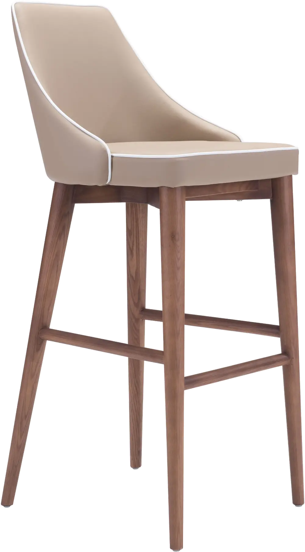 Beige Upholstered Bar Stool - Moor-1