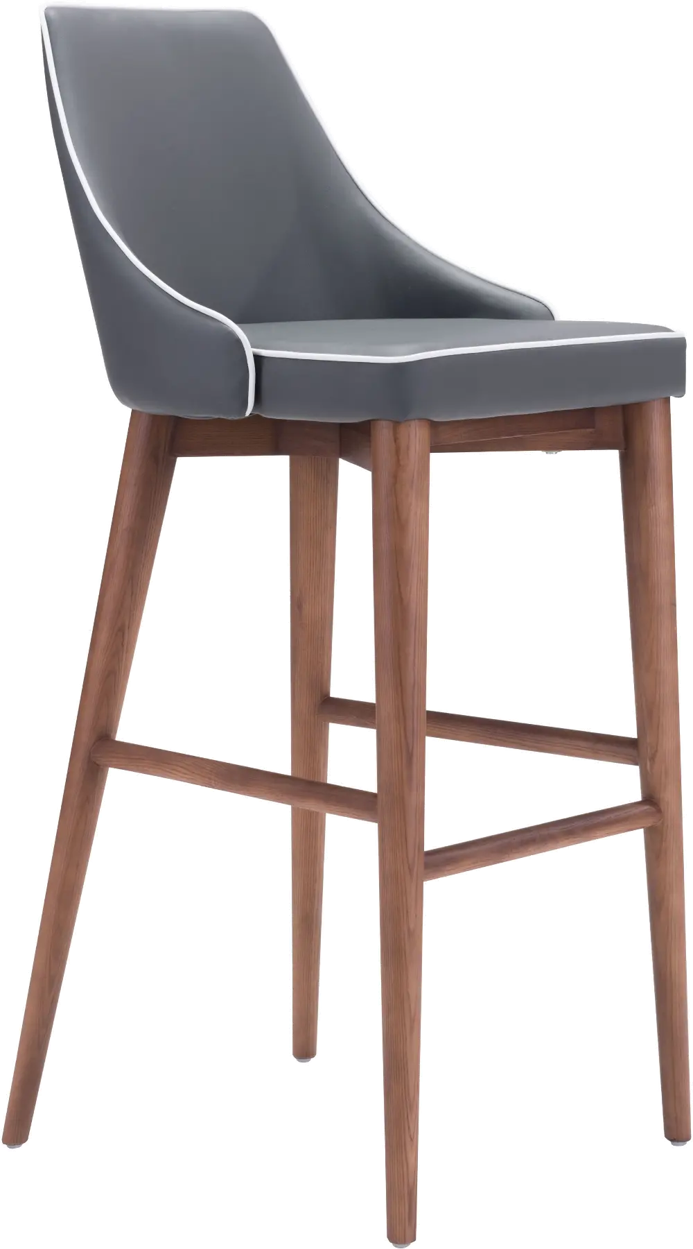 Gray Upholstered Bar Stool - Moor-1