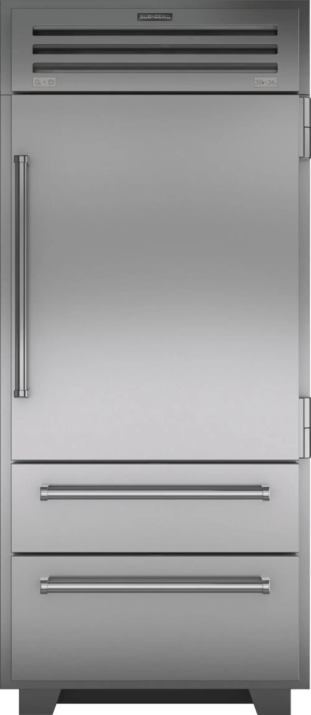 PRO3650/RH Sub-Zero 36 Inch Professional Bottom Freezer Refrigerator - Right Hinge-1