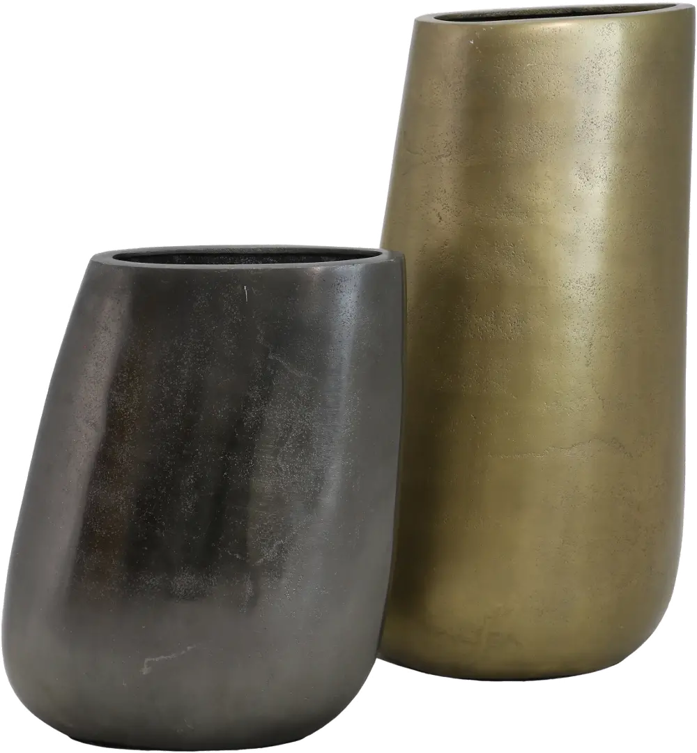 Modern 16 Inch Gold Metal Vase-1