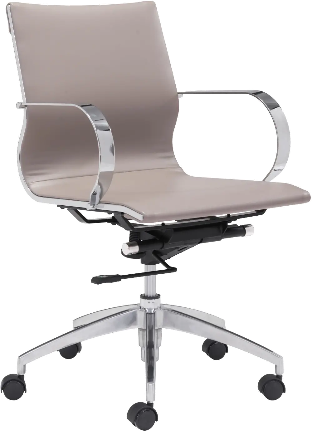Taupe Low Back Office Chair - Glider-1