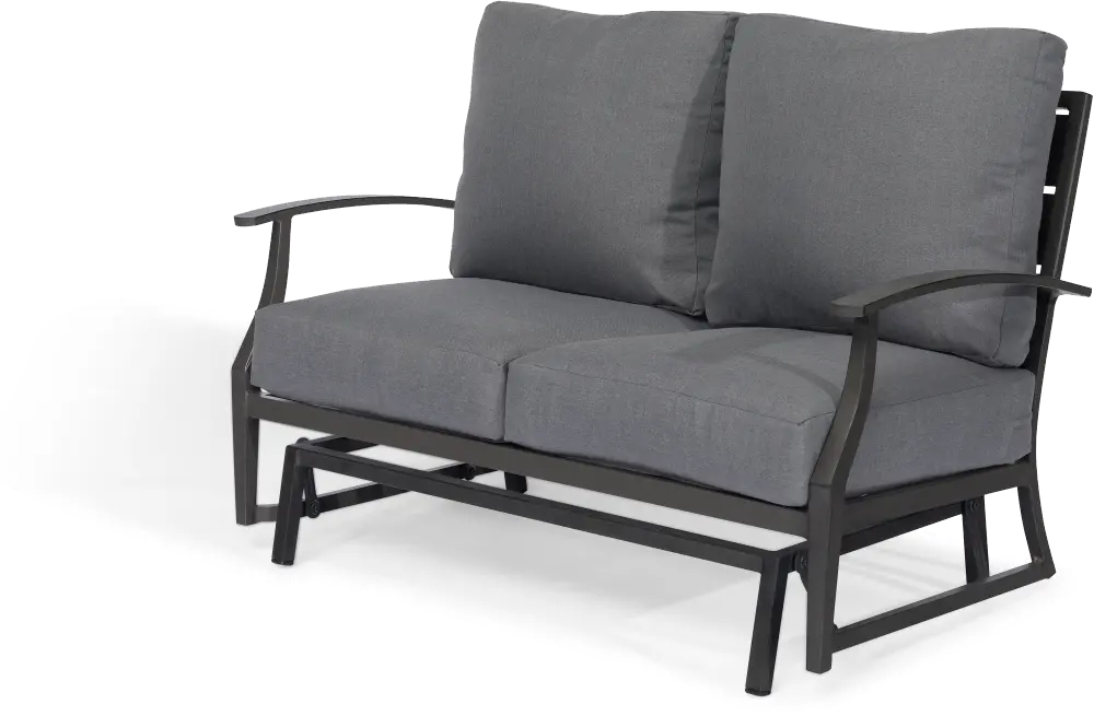 West Lake Gray Patio Gliding Loveseat-1