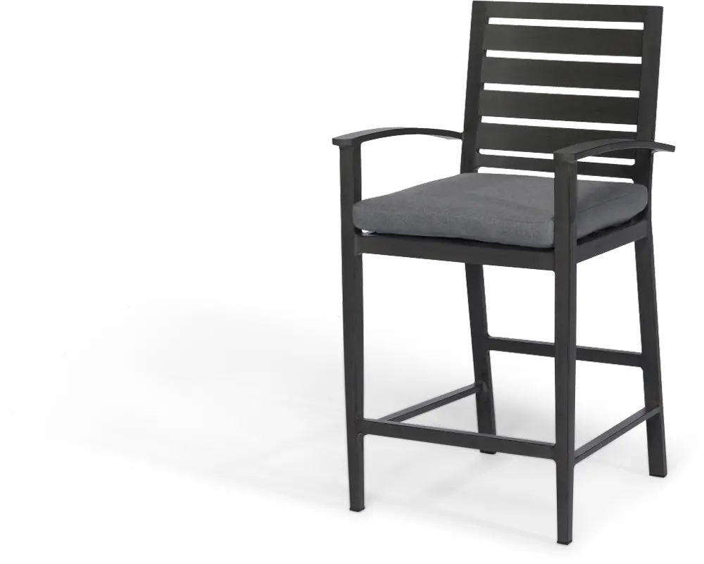 West Lake Gray Dining Patio Armchair-1