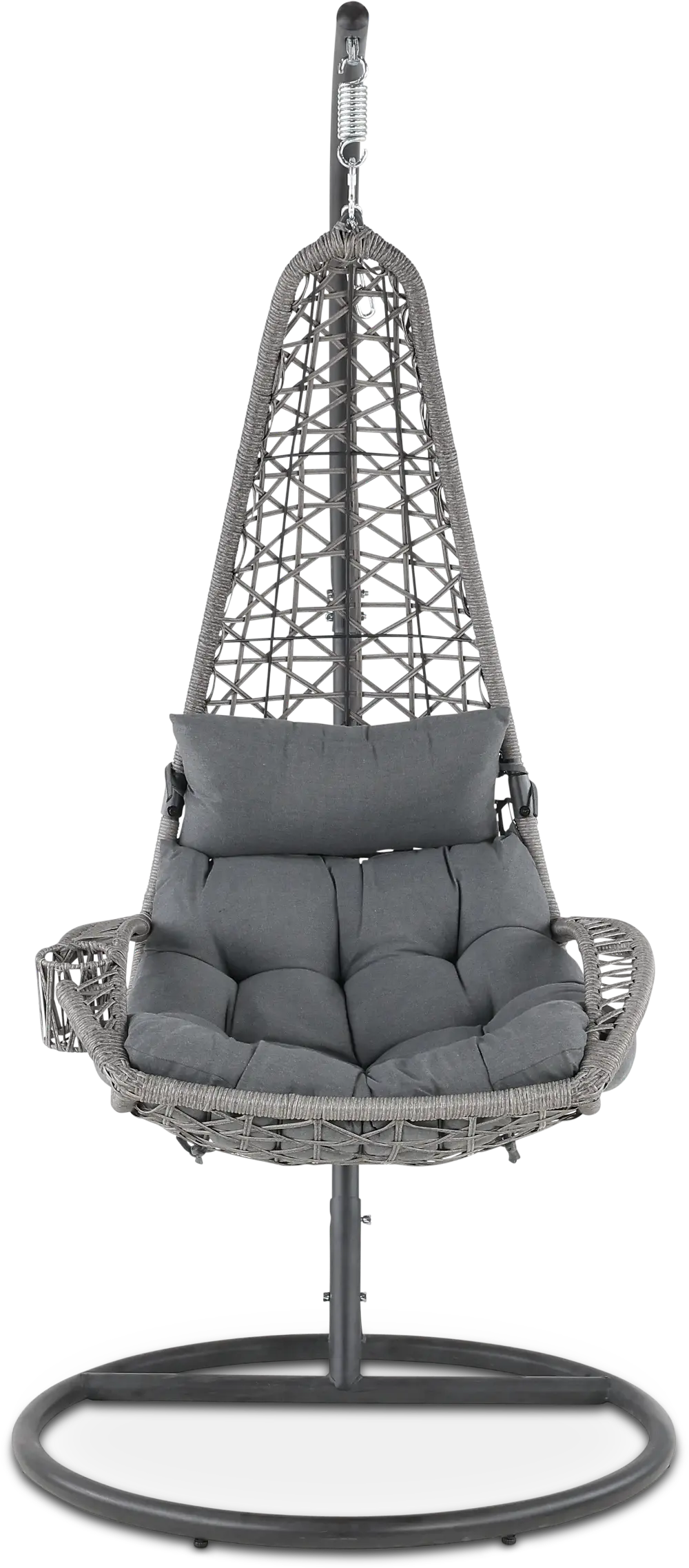West Lake Gray Patio Hanging Chair-1