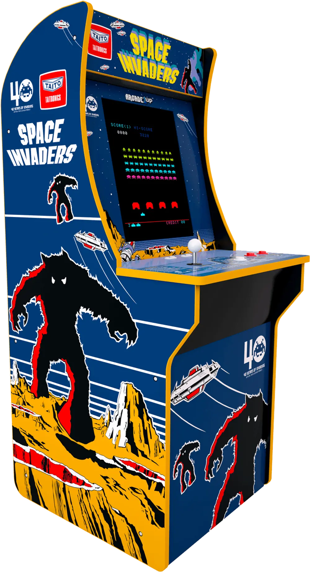 815221027718 Arcade 1UP Space Invaders Arcade Cabinet-1