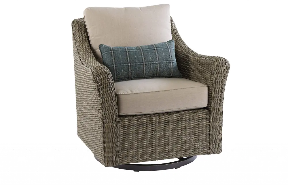 AGX15823P03 Oak Grove Wicker Patio Swivel Rocker Chair-1