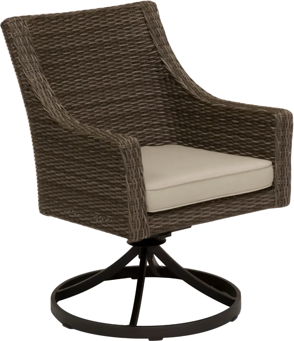 AFE06201P04 Oak Grove Wicker Patio Swivel Chair-1