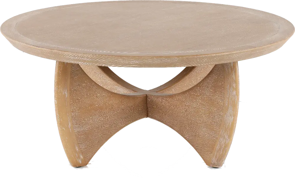 11539018P014-AL Cape May White Wash Round Patio Coffee Table-1