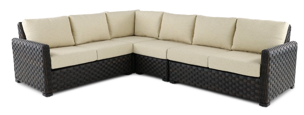 Sunset 4 Piece Tan Patio Sectional