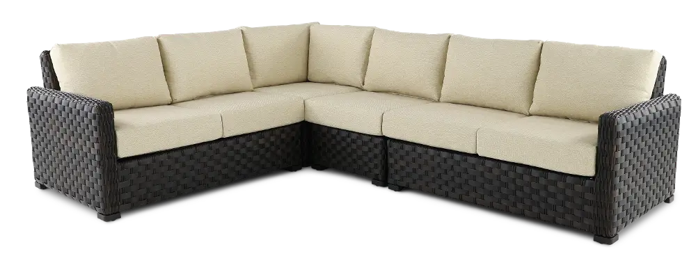 Sunset 4 Piece Tan Patio Sectional-1