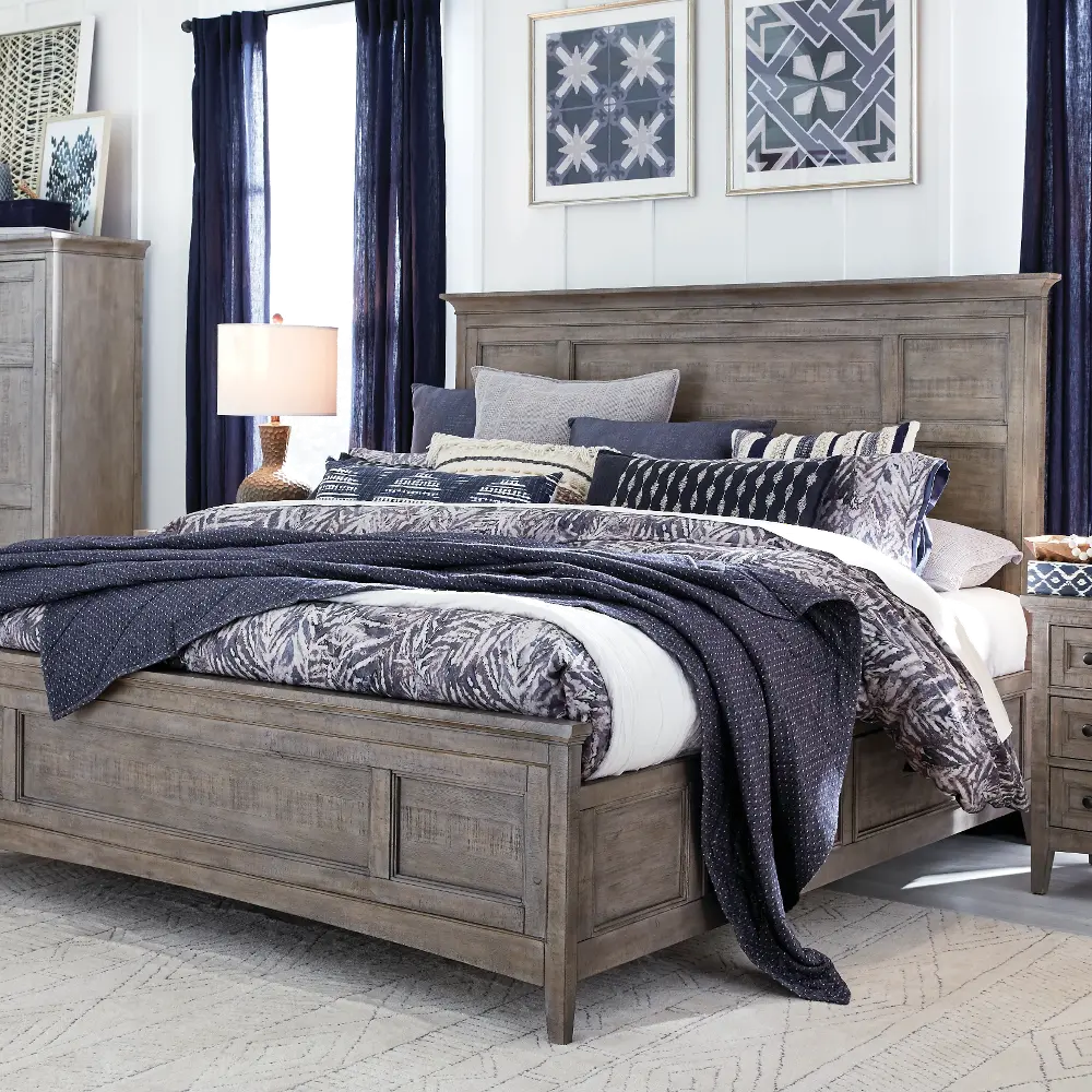 Paxton Place Gray King Storage Bed | RC Willey