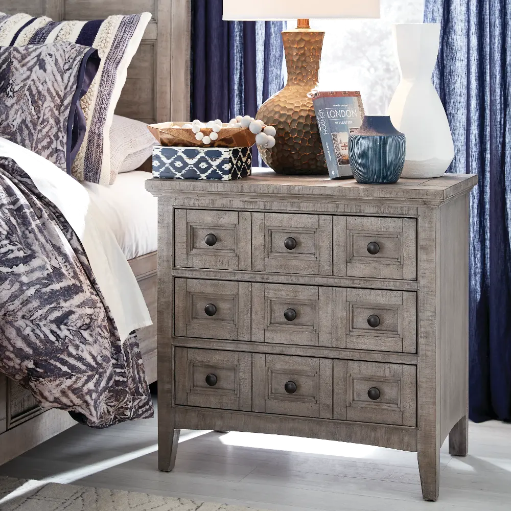 Paxton Place Gray Nightstand-1